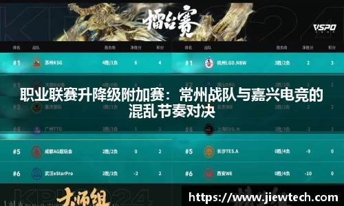职业联赛升降级附加赛：常州战队与嘉兴电竞的混乱节奏对决